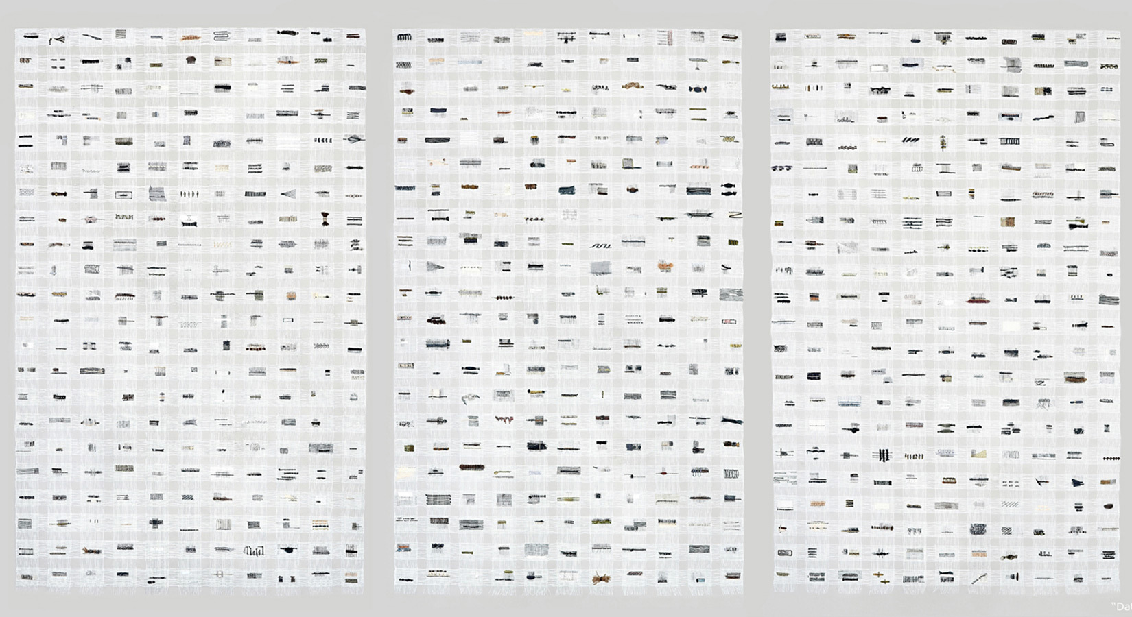 Installation "Datingsite" size: 3 fabrics total 135x270cml