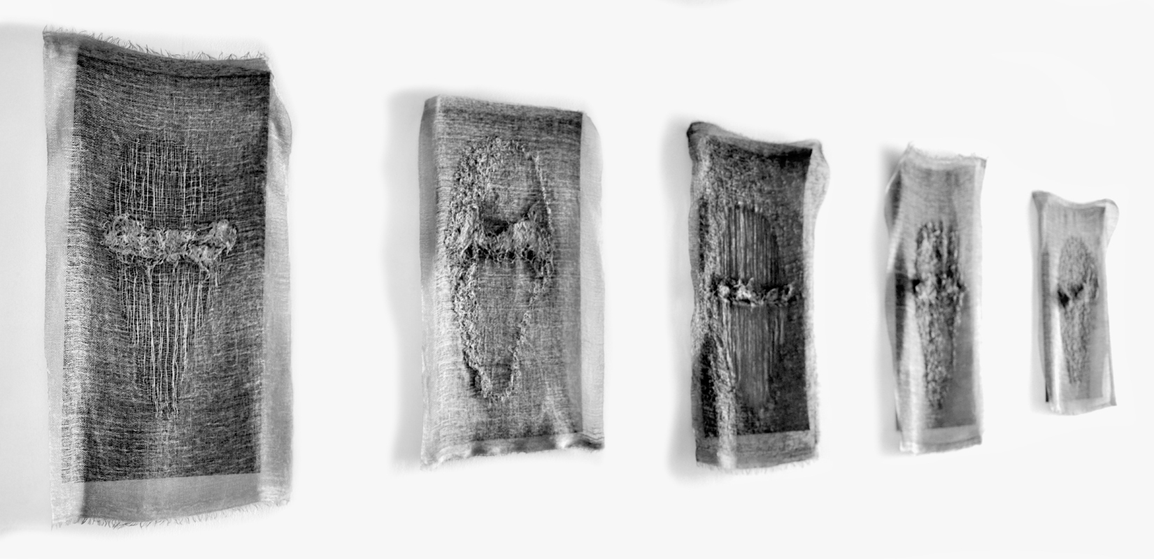 Installation "The Other" size: 5 fabrics total 60x200cm