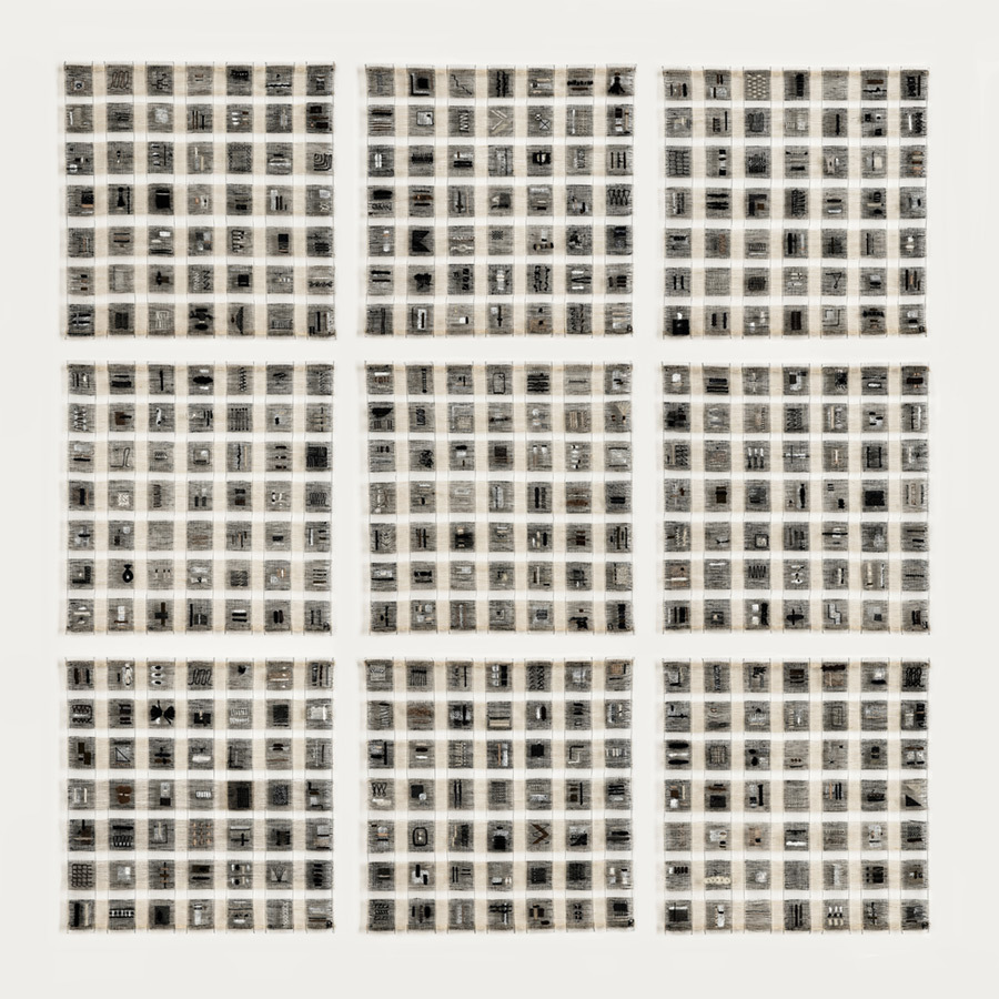 Installation "Prospects for Hope" size: 9 fabrics total 135x135cm